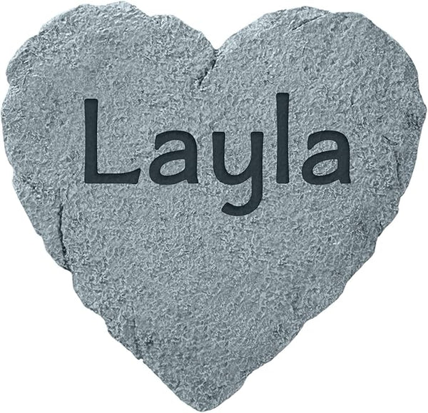 Let's Make Memories Personalized Garden Stone - Resin - Custom Garden Décor - Heart Stepping Stone - for Dad - for Father's Day