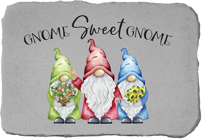 Kay Berry Gnome Sweet Gnome Decorative Outdoor Decor Garden Stone