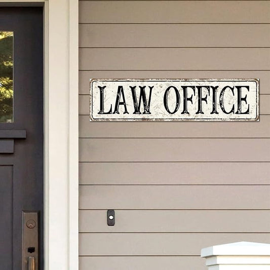 Madcolitote Retro Law Office Wood Sign Law Office Custom Street Sign Rustic Wooden Wall Art Farmhouse Wall Decor Kitchen Home Decor Signs Wall Hanging Sign Housewarming Gift 6x24in