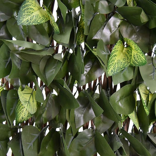 Expandable Fence Privacy Screen for Balcony Patio Outdoor,Decorative Faux Ivy Fencing Panel,Artificial Hedges (Single Sided Leaves)…