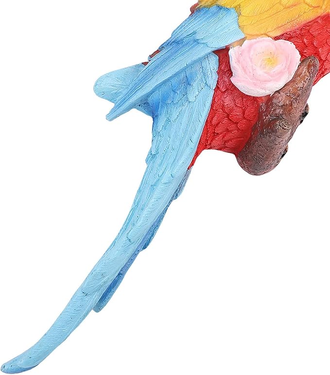Sculpture, Carving Weather Proof Decor Ornaments with Vibrant Colors, for Garden Balcony Patio Indoor (Left Red)