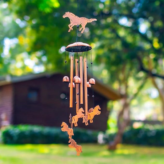 Horse Wind Chimes for Outside,Horse Gifts for Women Men/Memorial Gift/Sympathy Gift/Birthday Gifts Metal windchimes Outdoors/Indoors,Garden Decor,Patio,Home,Porch,Yard Decorations