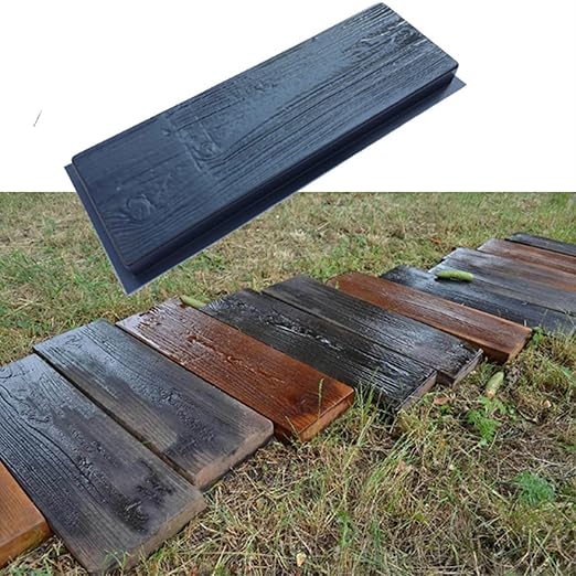 Concrete Mold Stepping Stone, Concrete Cement Mold, Reusable Path Maker Mold, DIY Walkway Stepping Stones Mold, Decor Mold for Garden Walkway, Personalized Manual Garden Lawn Stepping Stones (Plank)