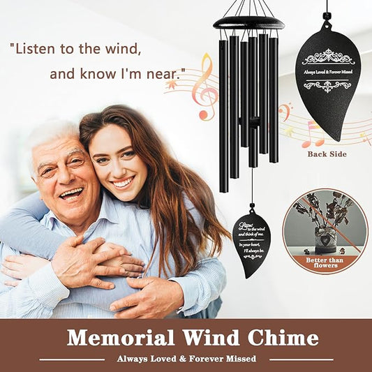 Soopau Sympathy Wind Chimes, 32'' Memorial Wind Chimes for Loss of Loved One Mother Father Miscarriage, Bereavement/Condolence/Funeral Gifts in Memory of a Loved One