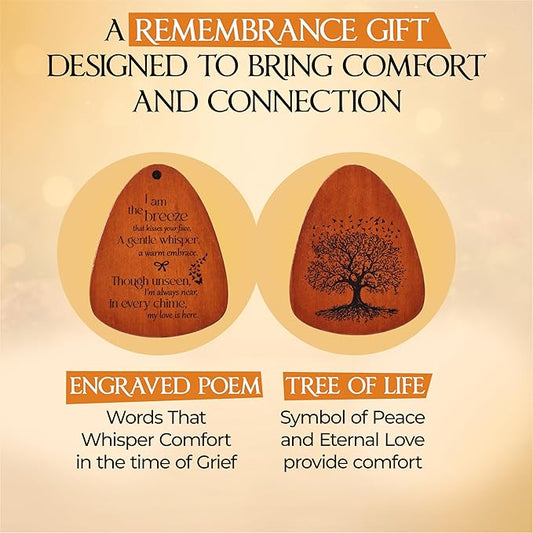 32 Inch Memorial Wind Chimes Outdoor, Sympathy Gifts for Loss of Loved One, Memorial Gifts for Loss of Mom, Sympathy Wind Chimes for Mother, Father, Brother, Sister