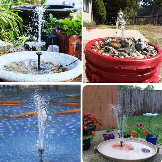 Lewisia 2W Solar Bird Bath Pump with USB Charging for Pool Pond Garden Decoration Solar Powered Water Fountain Pump