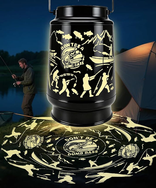 Fishing Valentine's Day Gifts for Men Dad Grandpa Boyfriends Him Rechargeable Lantern Lamp Led Night Light Retirement Gifts for Christmas Funny Unique Gift for Fishing Lover