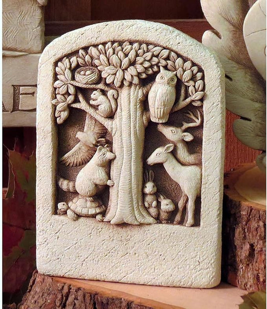 Carruth Studio, Woodland Gathering Garden Statue Figurine, Original Sculpture Handcrafted in Stone, Artisan Made