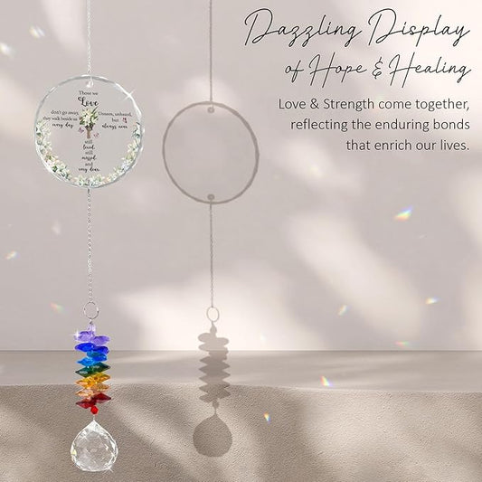 Glass Ornament Suncatcher - Sympathy Gift for Loss of Loved One - Grief Gifts - Heaven Keepsake - Mother's Day for Mom Dad Sisters Brothers - Hanging Home Garden Decor