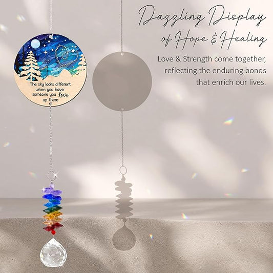 2 Layered Ornament Suncatcher - Sympathy Gift for Loss of Loved One - Memorial Grief Keepsake - Mother's Day Father's Day for Men Women Family Friends - Meaningful Home Decor