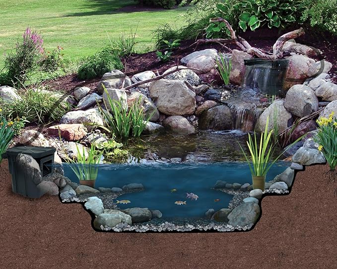 Atlantic Water Gardens BF1900 Pond Filter & Waterfall Spillway, 19-inch, Black