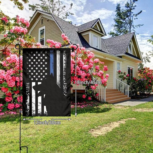 American Police Dog Garden Flag Police K9 Flag Double Sided Vertical 12×18 Inch Banners Double Sided For Lawn Patio Yard Garden Home Outdoor Decor -2
