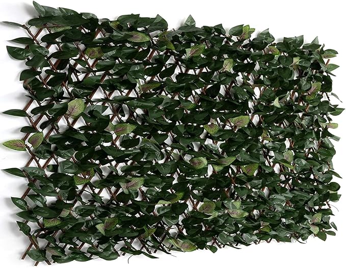 DOEWORKS Expandable Fence Privacy Screen for Balcony Patio Outdoor, 4PCS Faux Ivy Fencing Panel for Backdrop Garden Backyard Home Decorations
