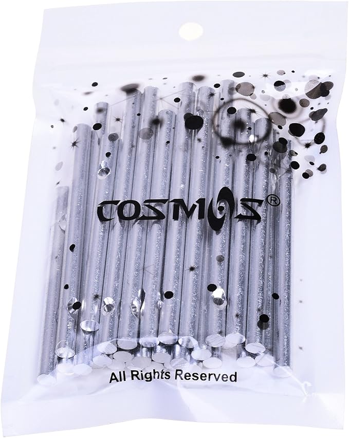 Cosmos Pack of 30 Wind Chime Tubes for Home Garden Outdoor Hanging Decorations, 3 Different Length, Silver Tone Color Solid Tubes