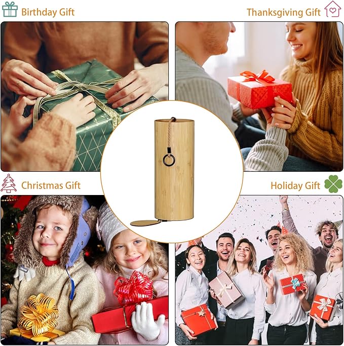 Bamboo Wind Chimes for Sound Healing Windchime for Meditation Home & Garden Decoration as Gifts G-Chord