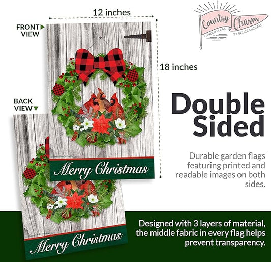 Seasonal Garden Flags Set of 10 12x18 inch Double Sided Yard Flags, Outside Small Garden Flag with Anti-Wind Clip and Stopper, Outdoor Holiday Lawn Decorative Decor