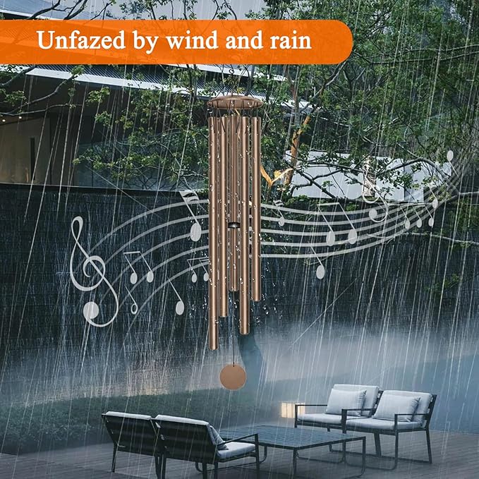 65" Extra Large Wind Chimes for Outside Deep Tone,Big WindChimes for Outdoor Porch Garden Patio Balcony Decor, Deep Tone Wind Chimes (Pink)