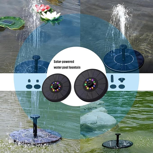 Floating Solars Bird Bath Water Fountains Light Garden Waterfalls Fountains Pond Panel Powered Water Pumps Garden Oxygenation Pumps for Pond