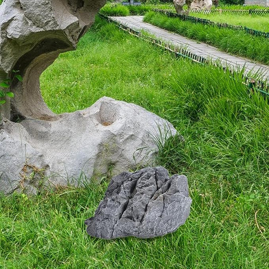 Baoblaze Fake Rock Natural Texture Multifunctional Weather Resistant Realistic Landscape Decoration for Lawn Yard Balcony Patio Porch, 24x19x14cm