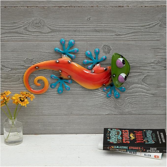 Hobby Lobby Metal Gecko Wall Art, Bouncing Head Design, Spring (Green)