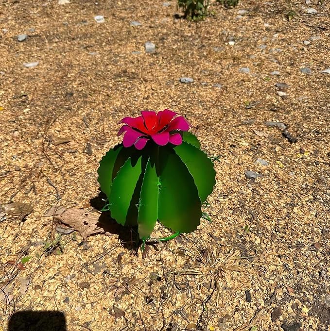 Decorative Metal Round Myrtle Cactus - Garden Art