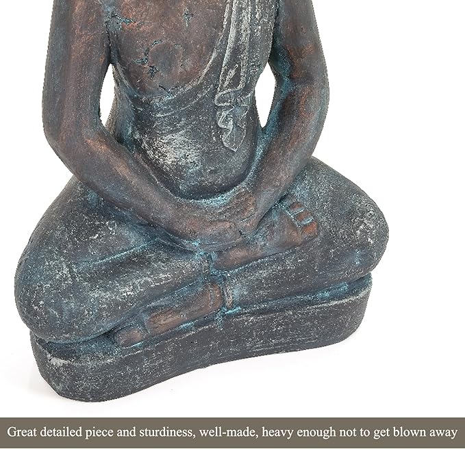 25" Large Buddha Statue Outdoor Indoor, Buddha Statues for Garden, Meditating Buddhist Statues for Home Decor, Zen Decor Buda Statue