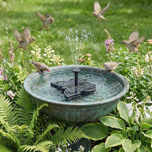 Solar Fountain Bird Bath Fountain Pump,Water Fountain Outdoor Garden,Free Standing Floating Solar Powered Water Fountain Pump for Bird Bath, Garden, Pond, Pool, Outdoor