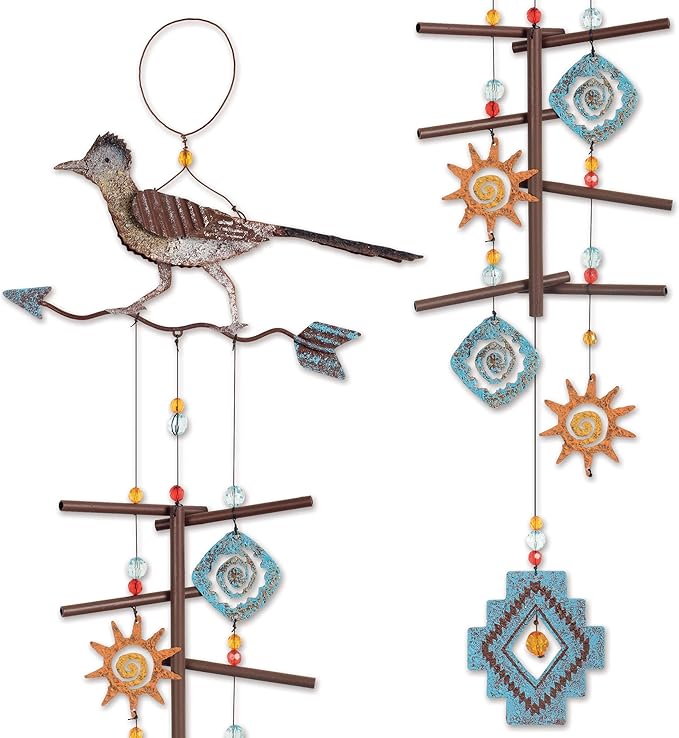 Sunset Vista Designs Roadrunner on Arrow Wind Chime, 28"