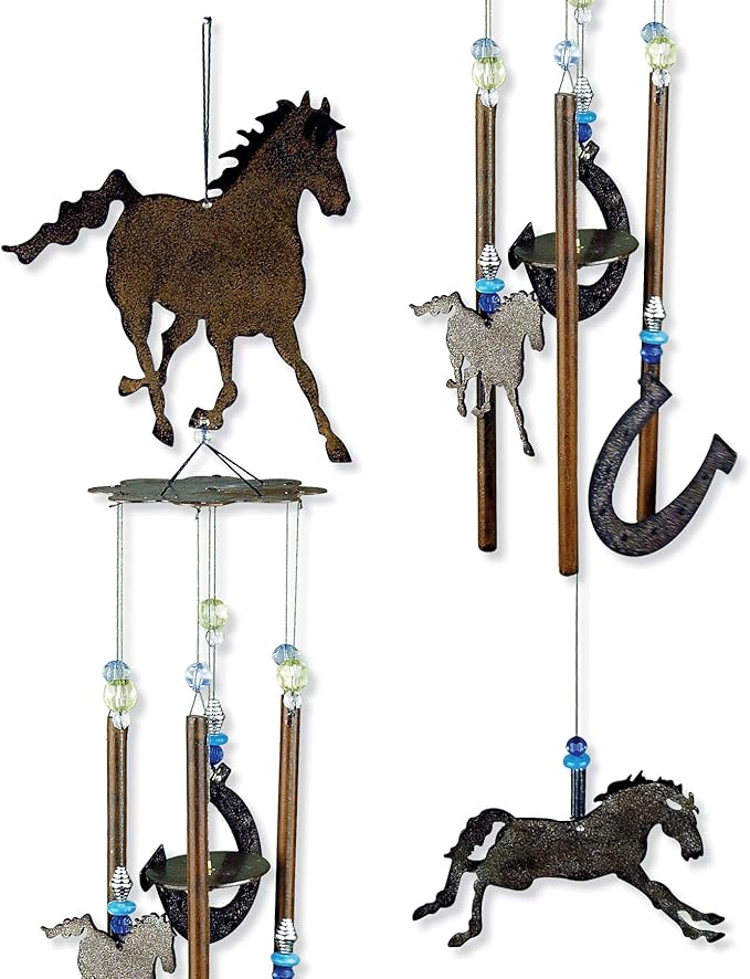 Sunset Vista Designs Horsing Around Horse Wind Chime, Medium