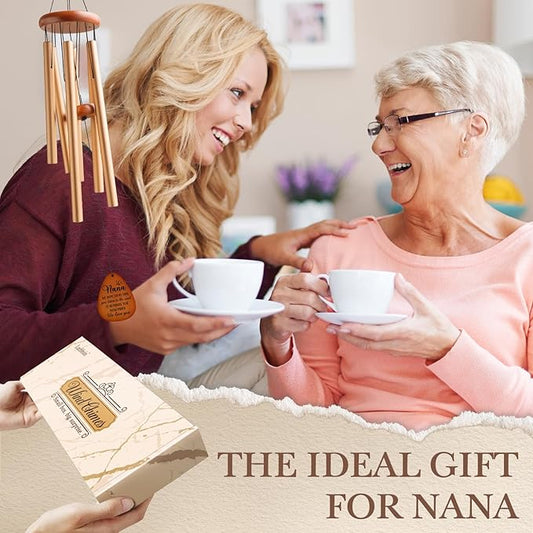 Leebbsin Gifts for Nana, Nanas Wind Chime, Mother's Day Best Gift for Nana from Grandkids, Gifts Ideas for Birthday, Mothers Day, Thanksgiving, Christmas-Large 36''