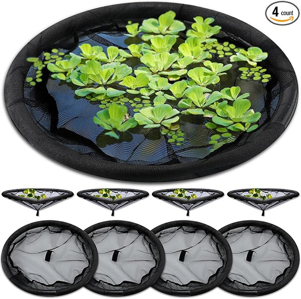 Diameter Fish Barrier Black Flora Round Floating Island Plant Protector for Your Home Pond Protects Fish