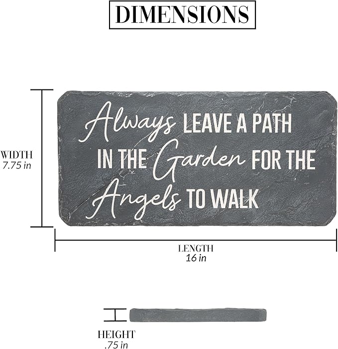 Pavilion Gift Company 25304 Path-16" x 7.75" Garden Stone, Gray, White