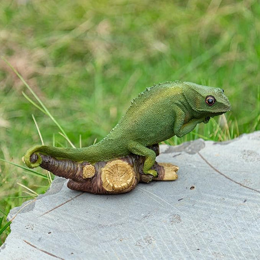 Garden Lizard Statue - Large Garden Statues & Figurines, Big Foot Yard Decor, Outdoor Statue for Patio, Lawn, Yard