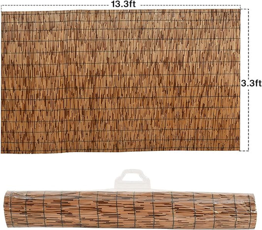 DearHouse Natural Reed Fencing, Eco-Friendly Reed Fence, 3.3 feet High x 13.3 feet Long, Reed Screen for Garden, Privacy