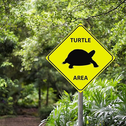 Sea Turtle Crossing Xing Sign Beware of Sea Turtle Metal Sign Ocean Animal Funny Warning Sign Crossing Zone Sign for Farm Yard Front Door Indoor Outdoor Street Sign 10x10in