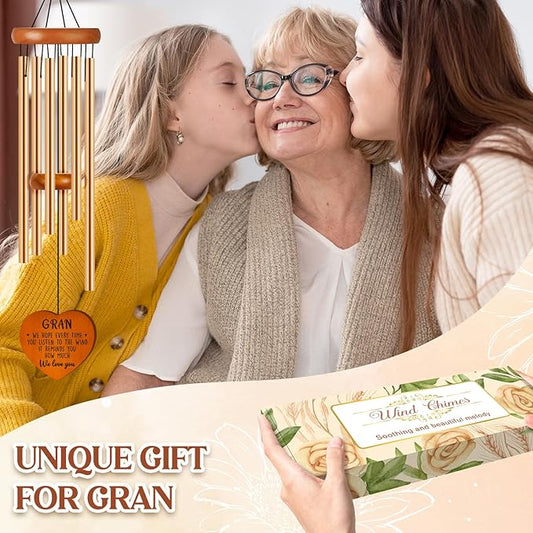 Gifts for Gran from Grandkids, Gran Gift Wind Chimes, Birthday, Retirement, Thanksgiving, Mothers Day, Grandparents Gifts from Grandchildren, Grandma Gift