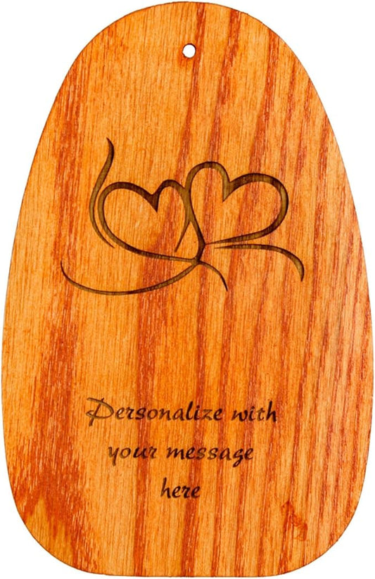 Woodstock Wind Chimes Personalized Amazing Grace Memorial Chime for Outside 40'' Large Silver Customized Double Heart Wind Chime for Outdoor Patio Home Garden Decor & Wedding Gift (P-AGLS15)