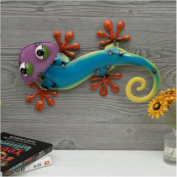 Hobby Lobby Metal Gecko Wall Art, Bouncing Head Design, Spring (Purple)