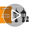 Outdoor Post Lights - Black, 2 Pack
