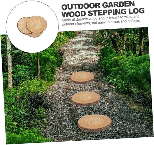 CANIGHT Garden Decorative Wood Paver for Outdoor Pathways and Landscaping and Portable Wooden Garden Decor