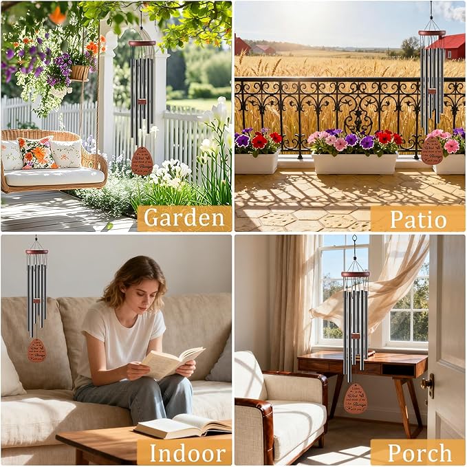 Cat Memorial Gifts for Loss of Cat - Luvsweets Pet Memorial Gifts for Cats Lover Mum Owner, Sympathy Wind Chimes for Outside, Garden Patio Porch Decor, Pet Passing Away Bereavement Remembrance Gift