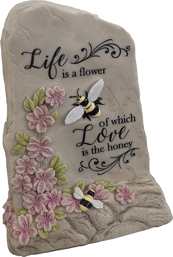 Spoontiques - Decorative Garden Statue - Colorful Home Décor for Indoor or Outdoor Use - Patio Decoration - Garden Accessory - Bee