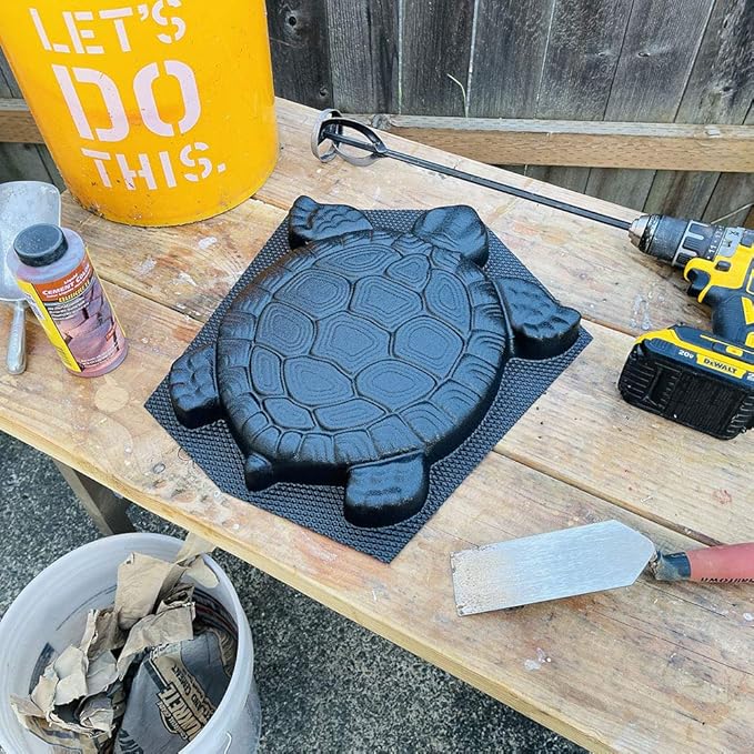 AUTUMN Turtle Stepping Stone Mold - Concrete Cement Mold for DIY Walkway Stepping Stones - Turtle Statue for Garden Decor