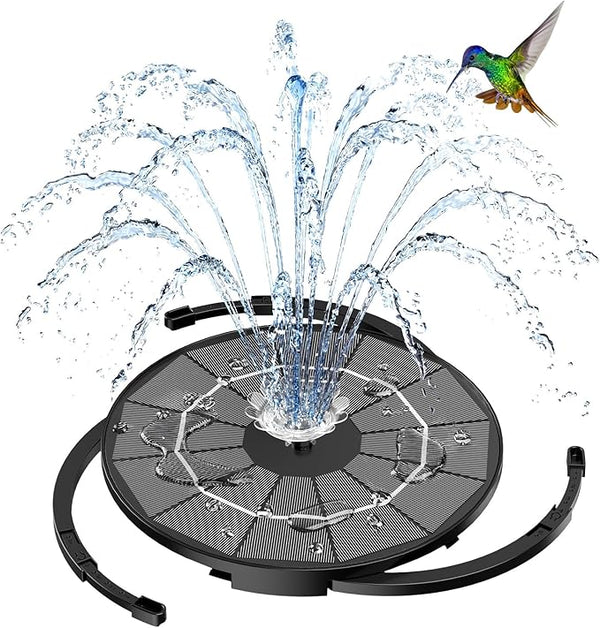 AISITIN 3.5W Solar Fountain Pump Upgraded 2026, Solar Water Fountain DIY Kit with 8 Nozzles & 3 Fixed Bracket & 9.8ft Cord for Garden, Bird Bath, Ponds, Fish Tank, Aquarium, Courtyard and Outdoor