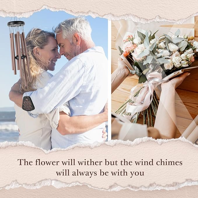 Aurahouse 50th Wedding Anniversary Couple Gifts, 50 Years As Mr Mrs Wind Chimes, Romantic 50th Anniversary Decorations Gifts for Couple Parents Wife Husband Grandparents