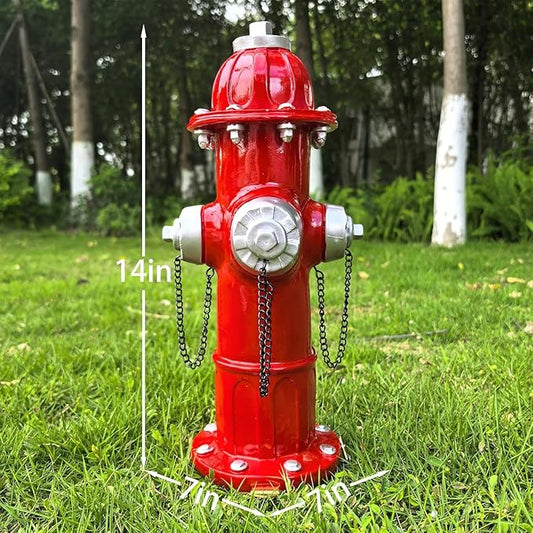 Garden Fire Hydrant Outdoor Statue,Sculpture for Dog to Peed on Yard Decor,Fire Hydrant Puppy Pee Training Post Figurine,Funny Decor Statue