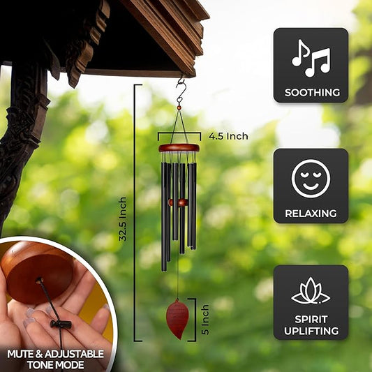 Best Memorial Wind Chimes for Outside - 32.5" Sympathy Wind Chimes Memorial Gifts for Loss of Loved One - in Remembrance Gifts - Best Bereavement Gift Idea for Loss of Loved One - Unique Funeral Gift