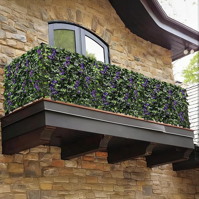 Artificial Expandable Ivy Privacy Fence Screen,Adjustable Size,Dense Leaf Panel,Perfect for Balcony,Garden,Fence Cover and Green Wall Decoration