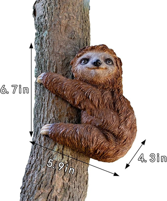 Sloth Tree Hugger, Outdoor Ornament, Sloth Sculpture, Resin Garden Sculpture Ornament, Tree Peeper Statue Garden Statue Deals