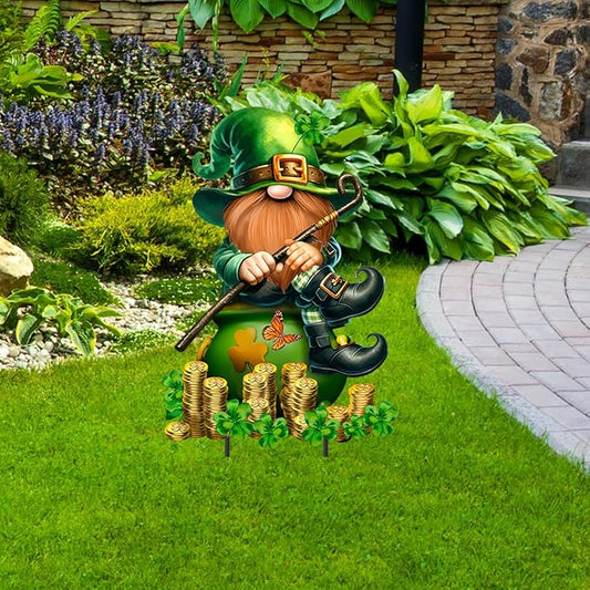 Briarwood Lane Lucky Irish Gnome Metal Art